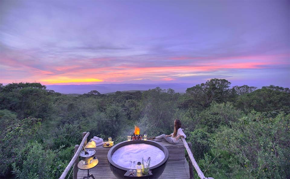 African Luxury resort balcony